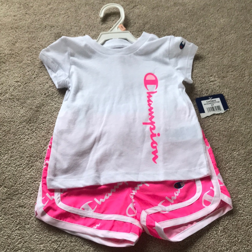 NWT Champion Toddler Shorts and Shirt Set